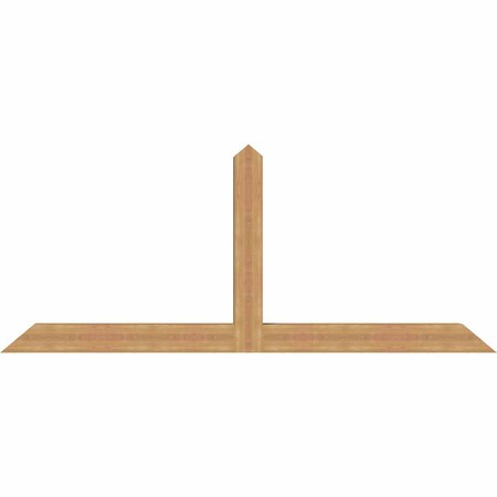 Ekena Millwork Portland Timber Gable Bracket, Western Red Cedar, 96"W x 40"H x 5 1/2"D x 5 1/2"F, 10/12 Pitch GBW096X40X0606POR00SWR